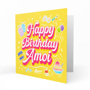 Greeting Card - Happy Birthday Amoi (Illustration Doodle)