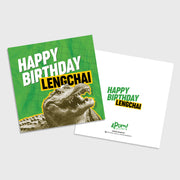 Greeting Card - Happy Birthday Lengchai (Animal Pop Art)