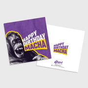 Greeting Card - Happy Birthday Macha (Animal Pop Art)