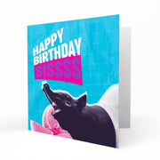 Greeting Card - Happy Birthday Sis (Animal Pop Art)