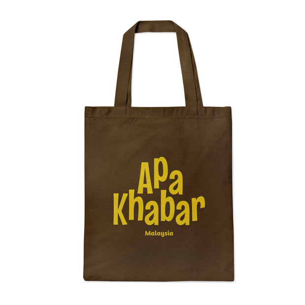 Tote Bag - Apa Khabar - Brown
