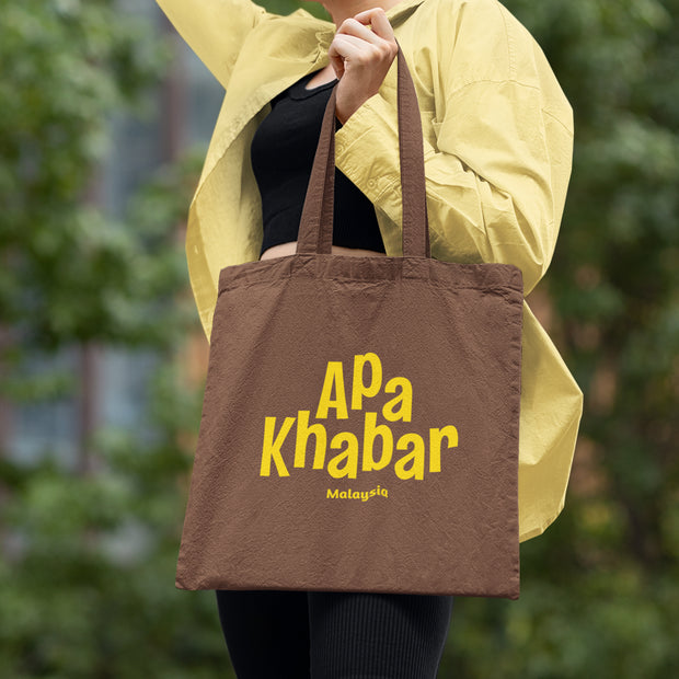 Tote Bag - Apa Khabar - Brown