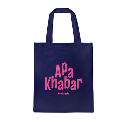 Tote Bag - Apa Khabar - Dark Blue