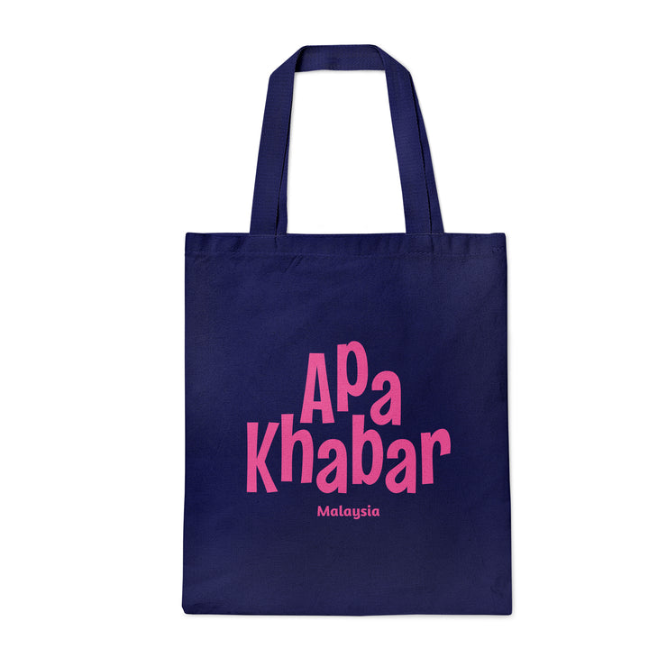 Tote Bag - Apa Khabar - Dark Blue