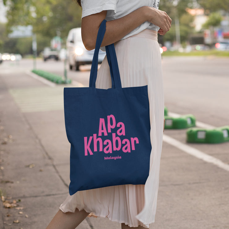 Tote Bag - Apa Khabar - Dark Blue