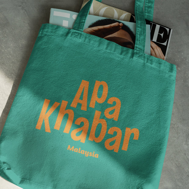 Tote Bag - Apa Khabar - Green