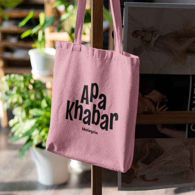 Tote Bag - Apa Khabar - Pink