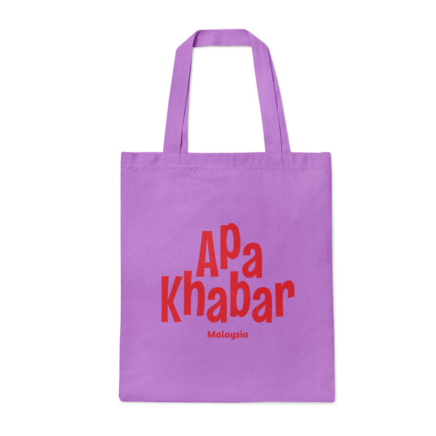 Tote Bag - Apa Khabar - Purple