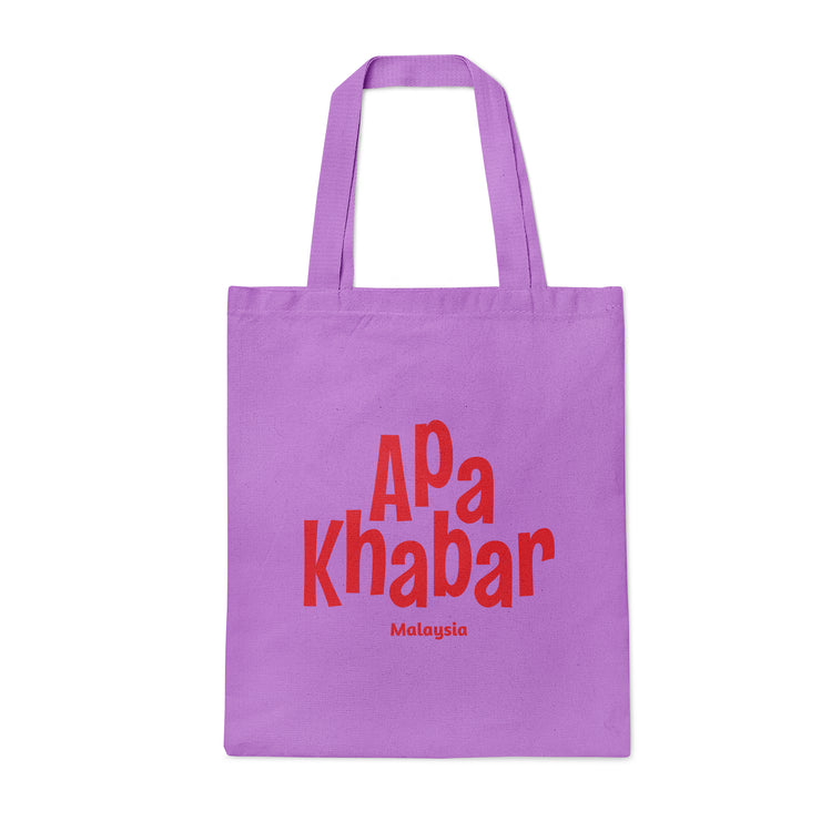 Tote Bag - Apa Khabar - Purple