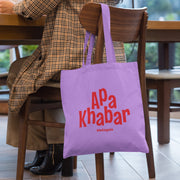 Tote Bag - Apa Khabar - Purple