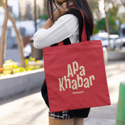 Tote Bag - Apa Khabar - Red