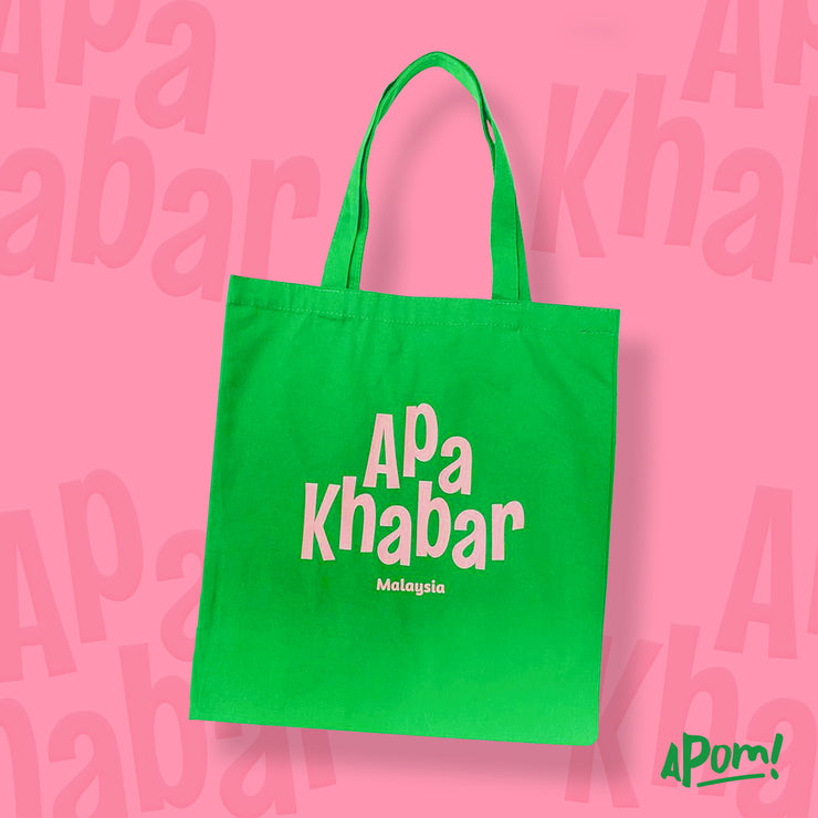 Tote Bag - Apa Khabar - Green