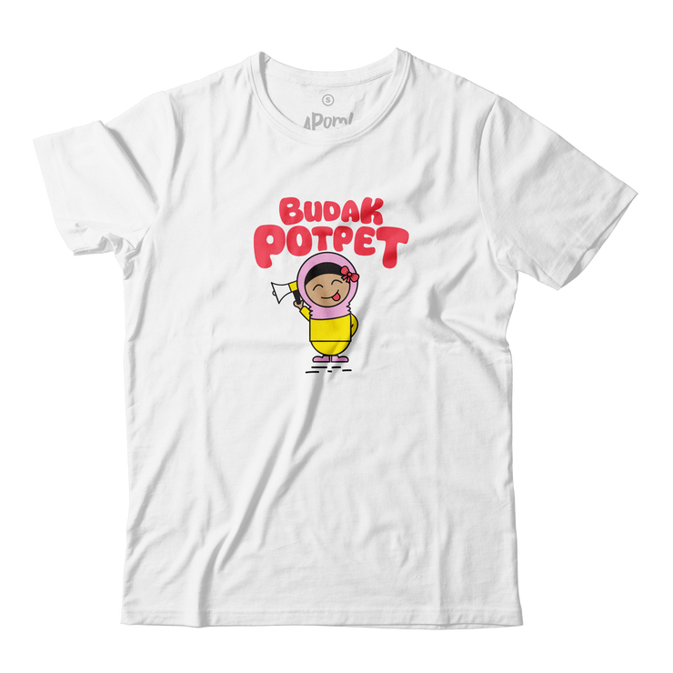 Kids - T-Shirt - Budak Potpet - White