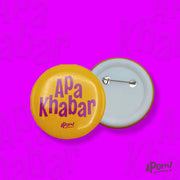 Button Badge - Apa Khabar -  Purple