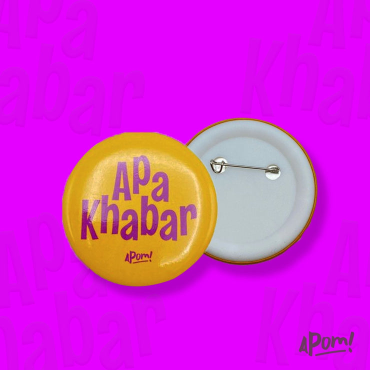 Button Badge - Apa Khabar -  Purple