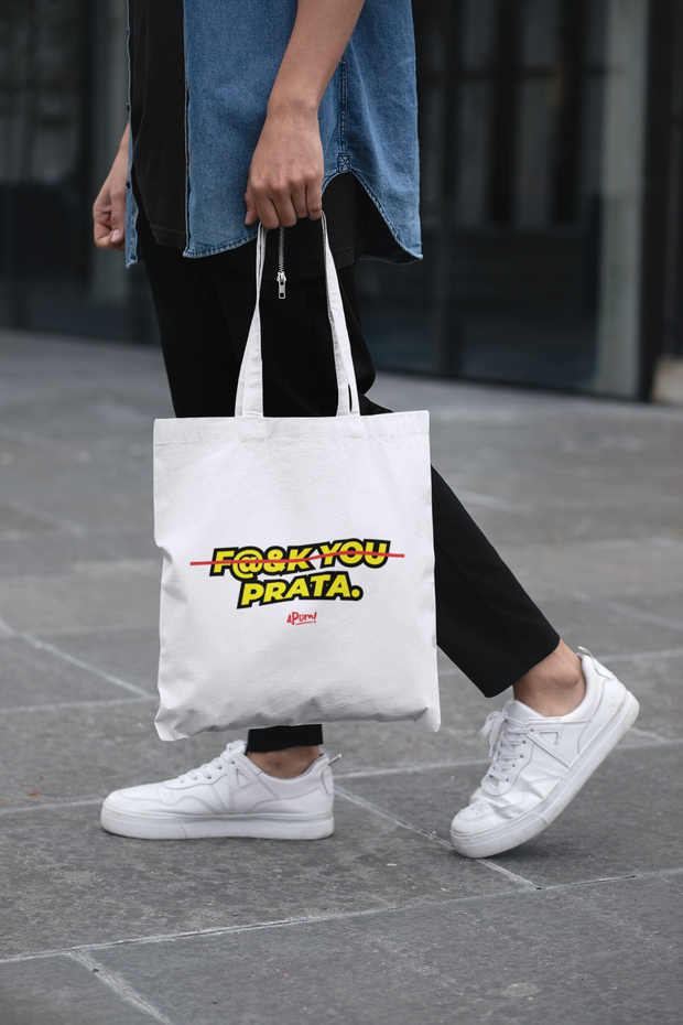 PRE-ORDER Tote Bag - F@&k You Prata - White
