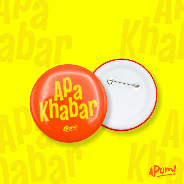 Button Badge - Apa Khabar -  Green