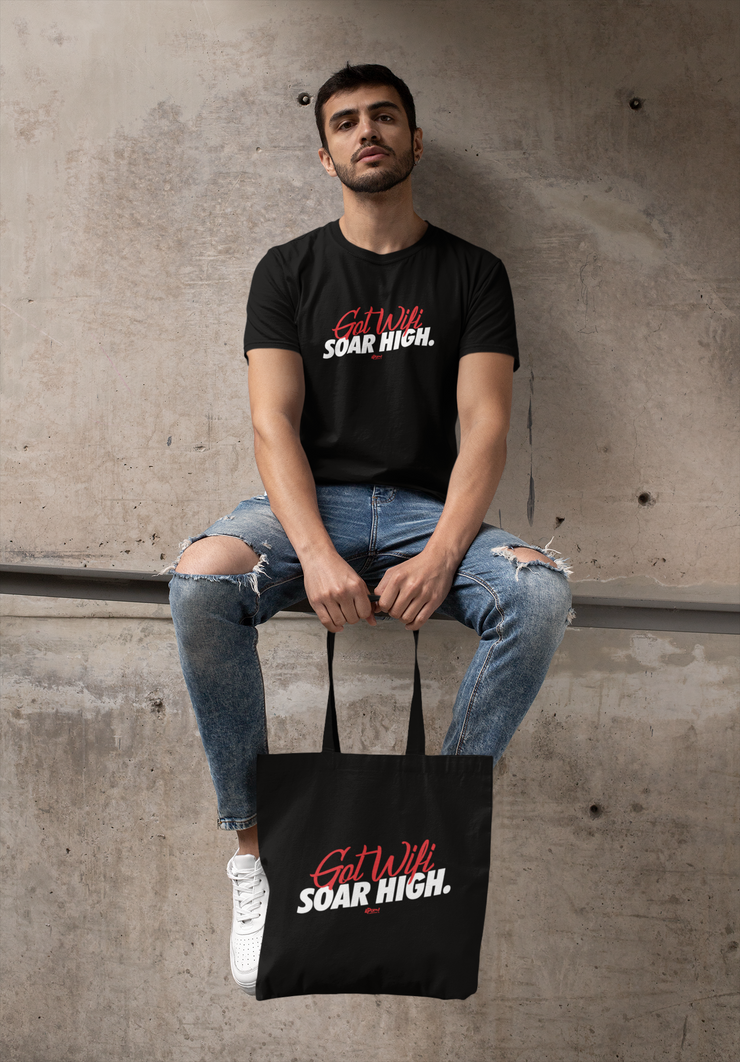 PRE-ORDER - Adult - T-Shirt - Got Wifi Soar High - Black