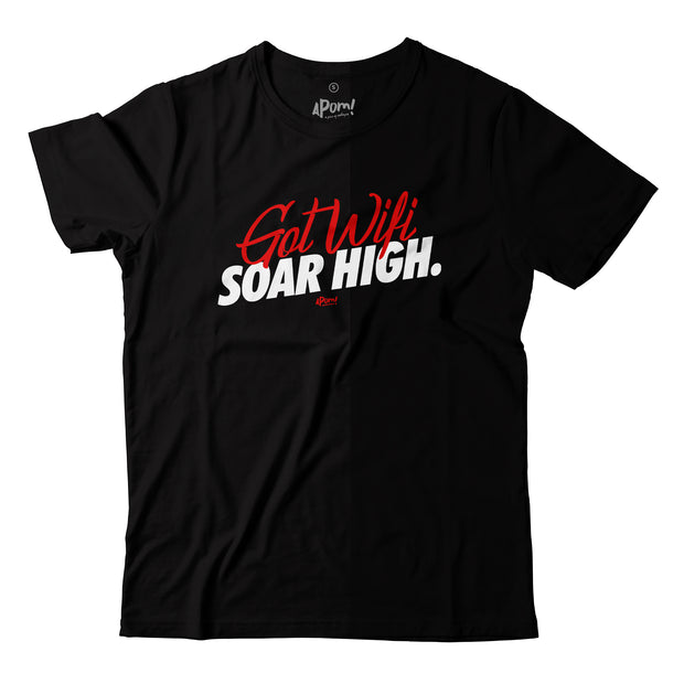 PRE-ORDER - Adult - T-Shirt - Got Wifi Soar High - Black