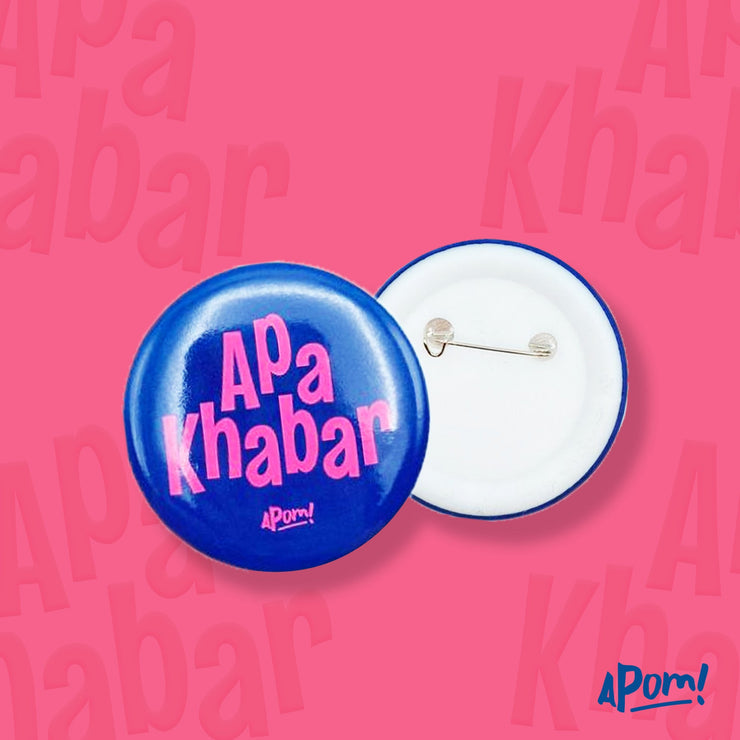 Button Badge - Apa Khabar -  Green