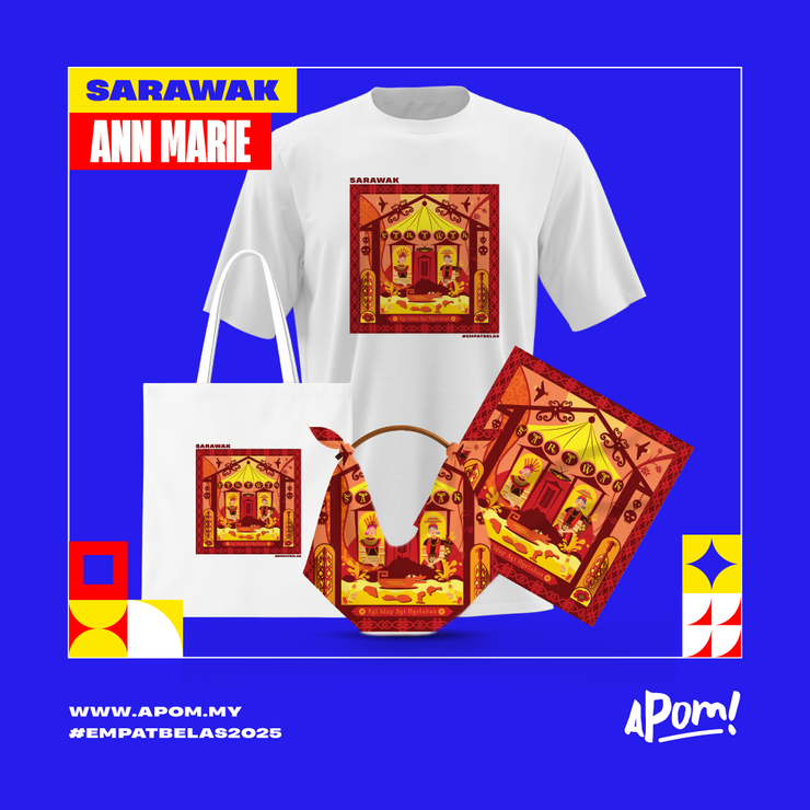 Tote Bag - Empatbelas 2025 - Sarawak (White)