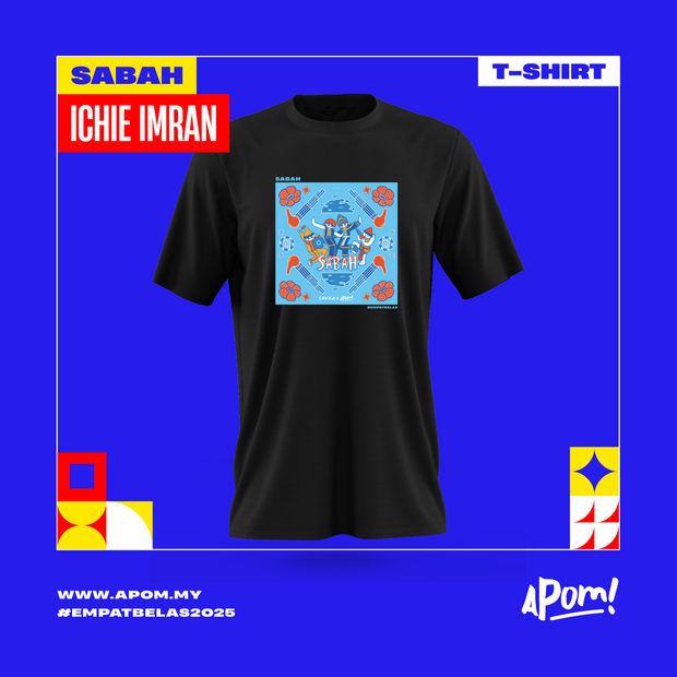 Adult - T-shirt - Empatbelas 2025 - Sabah (Black)