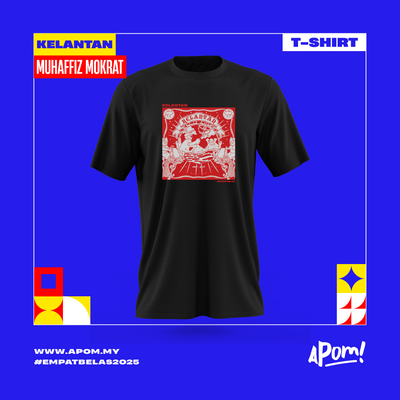 Adult - T-shirt - Empatbelas 2025 - Kelantan (Black)