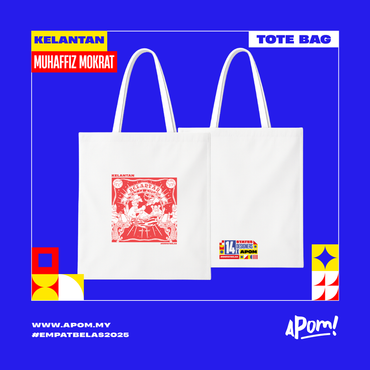 Tote Bag - Empatbelas 2025 - Kelantan (White)
