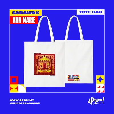 Tote Bag - Empatbelas 2025 - Sarawak (White)