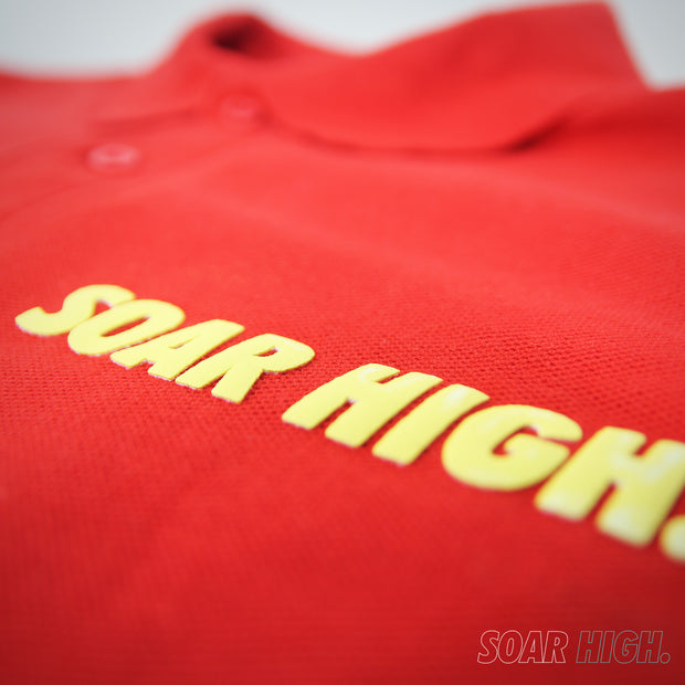 Adult - Polo T-Shirt - Soar High - Red