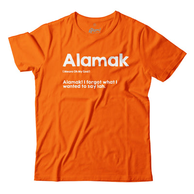 In this Orange T-Shirt, Apom explains the meaning of the local slang ‘Alamak’ as well as gives an example of it’s meaning.