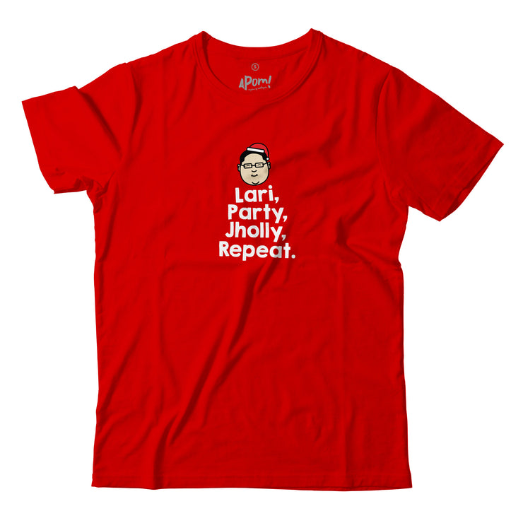 Adult - T-Shirt - Lari Party Jholly Repeat - Red