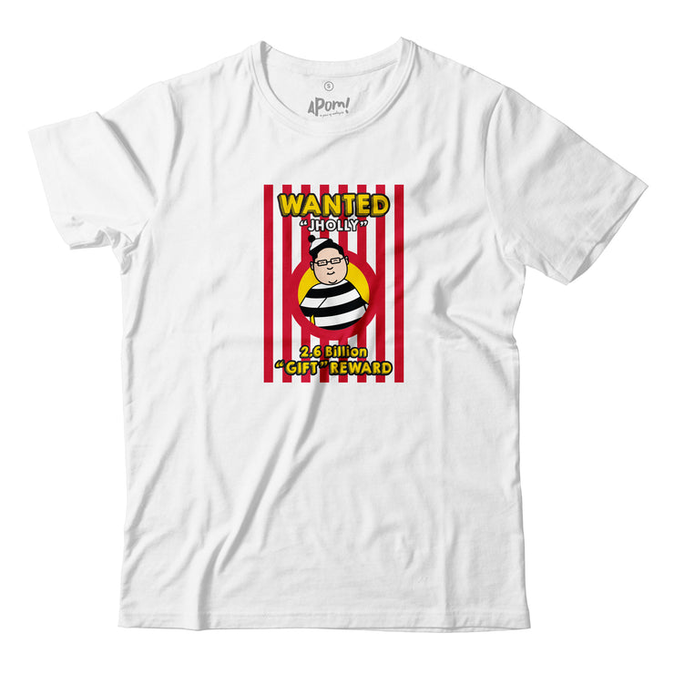 Adult - T-Shirt - Wanted Jholly Poster - White