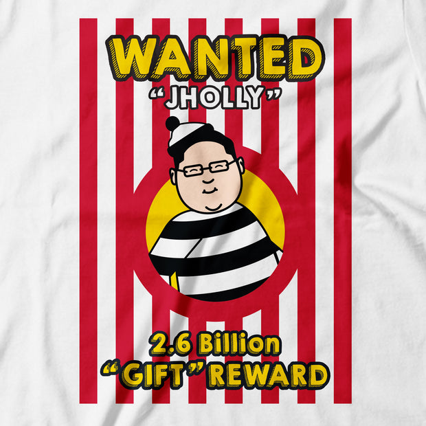 Adult - T-Shirt - Wanted Jholly Poster - White