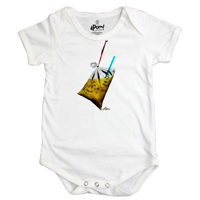 Baby Romper - Ikat Tepi - White