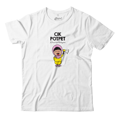Kids - T-Shirt - Cik Pot Pet - White