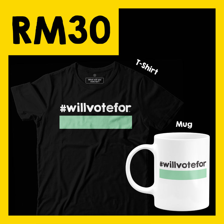 Will Vote For - Mug + T-Shirt Bundle