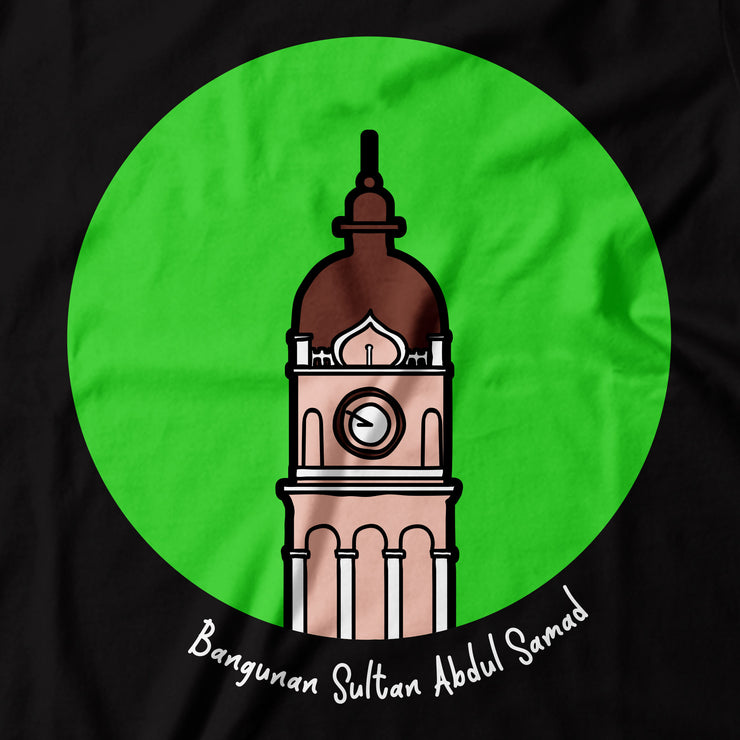 Adult - T-Shirt - Pop Landmark Bangunan Sultan Abdul Samad - Black
