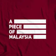 Back of Apom’s maroon Street-T Featuring the A Piece of Malaysia Icon.