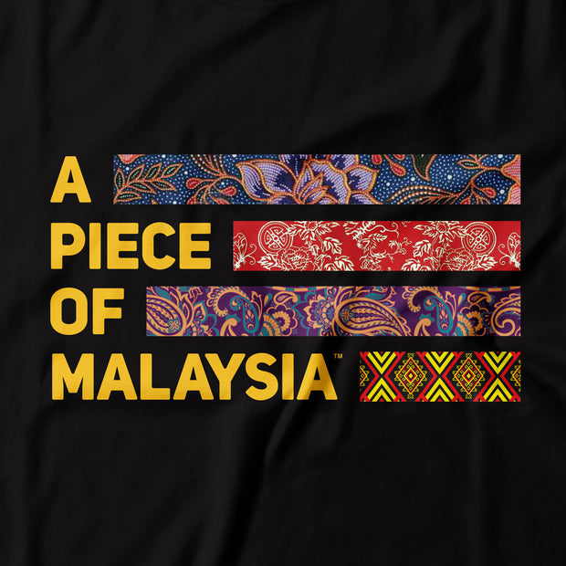 Kids - T-Shirt - A Piece Of Malaysia Motif - Black