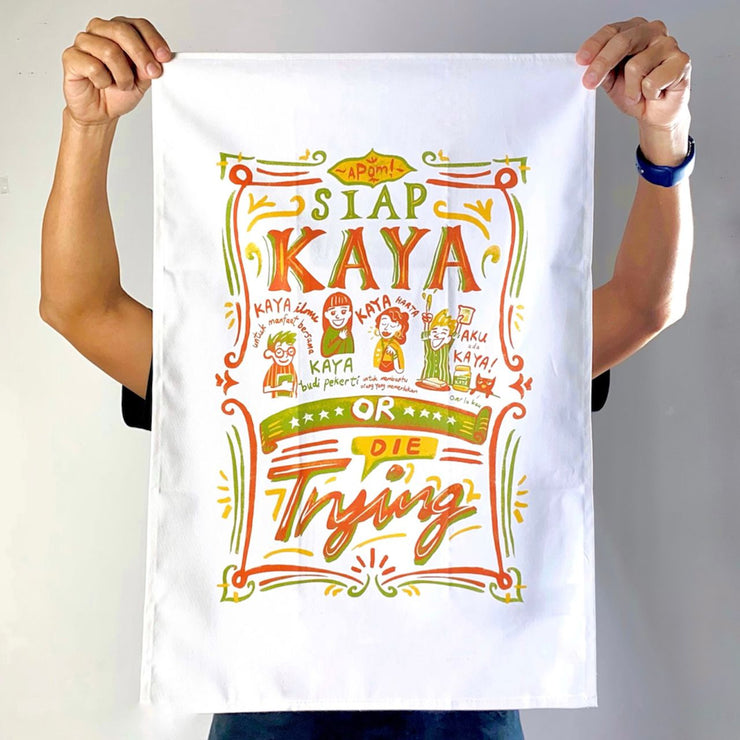 Tea Towel - Siap Kaya (Motivational)